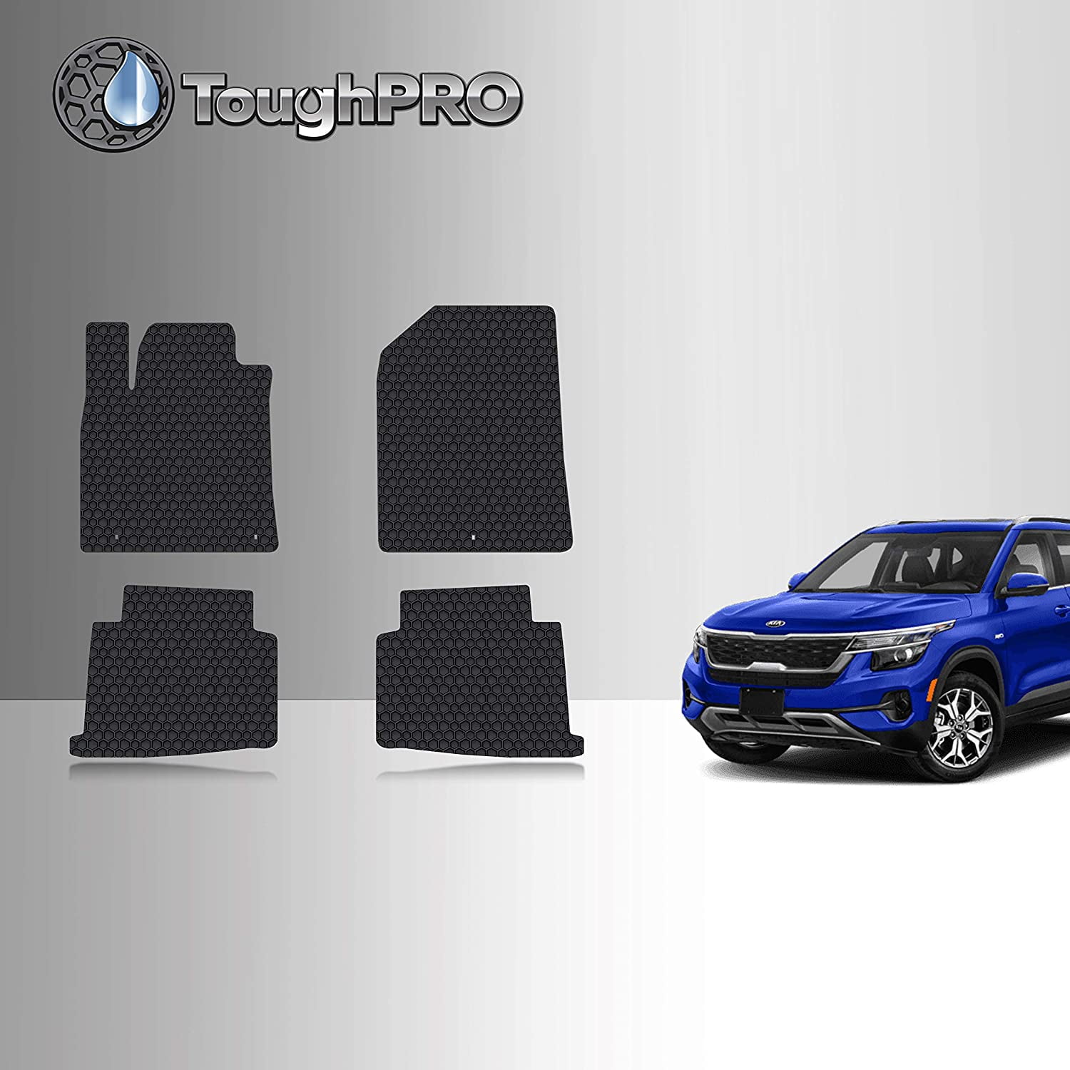 ToughPRO Black Floor Mats For KIA Carnival 8 Seater 2022-2024 1st+2nd+3rd  Row