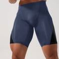 thumbnail image 6 of Mifsaly Mens Compression Biker Shorts High Waisted Stretch Workout Shorts Breathable Comfy Running Cycling Gym Underwear Navy,XS, 6 of 6