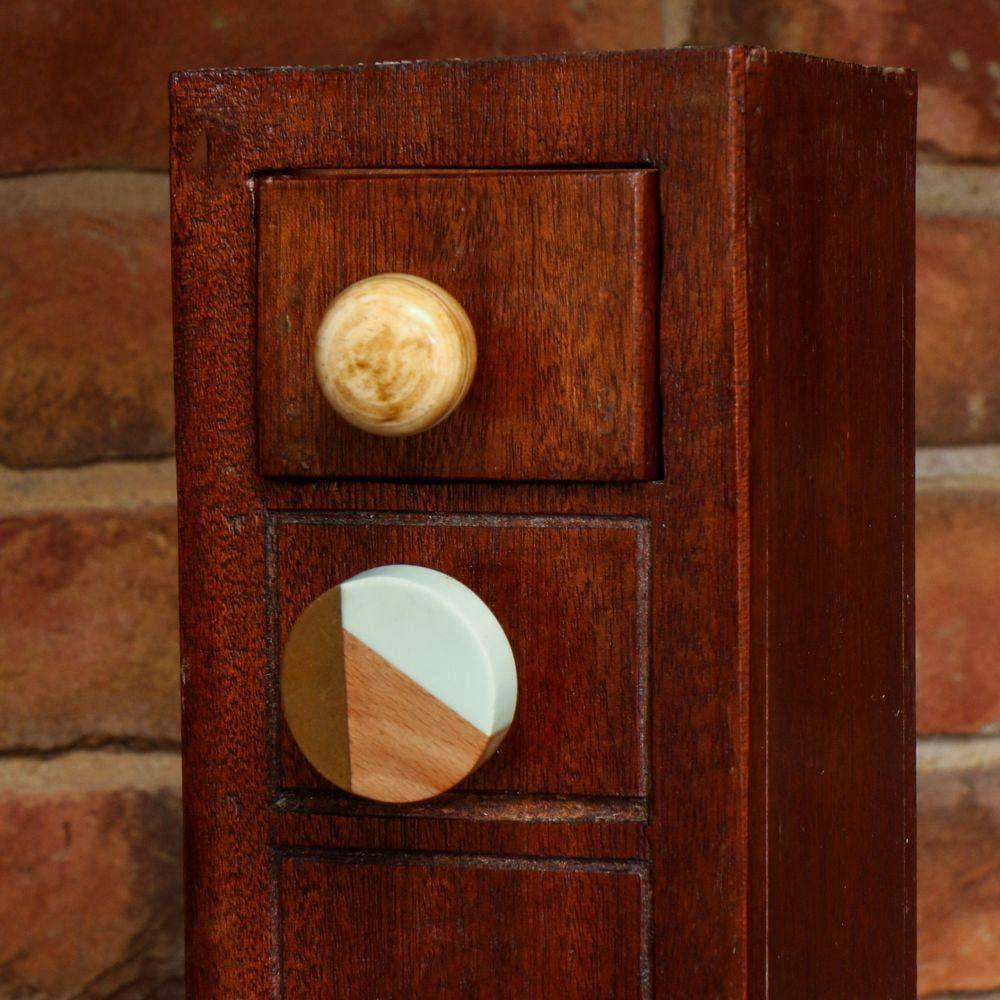 Set of Six Adington Blue Mixed Cabinet Knobs by Trinca-Ferro