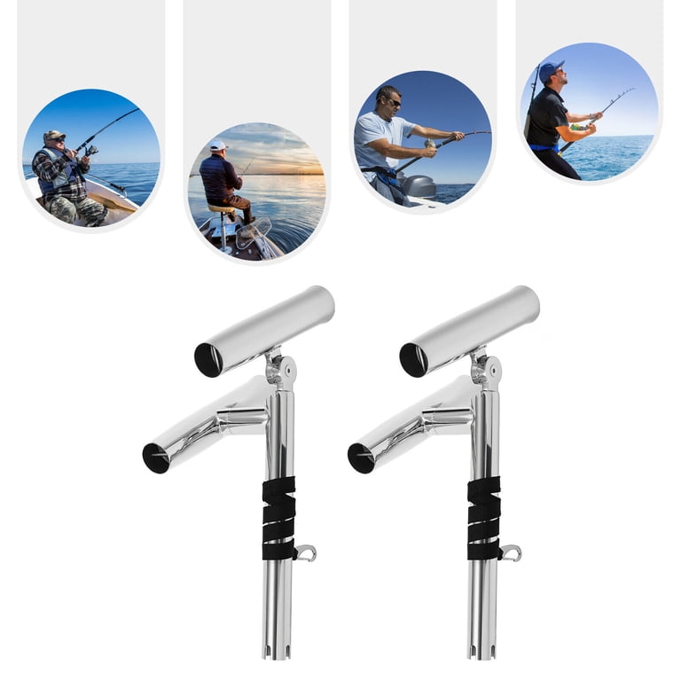 2* Boat Double Angle Fishing Rod Holder Stainless Steel Outrigger Adjustable Ended Fishing Rod Holders - Walmart.com 2* Boat Double Angle Fishing Rod Holder Stainless Steel Outrigger Adjustable Ended Fishing Rod Holders - Walmart.com