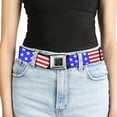 thumbnail image 5 of Buckle-Down Belt, Seatbelt Buckle Belt, Americana Stars Stripes Red White Blue, Youth 22 to 32 Inches, 5 of 9