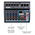 thumbnail image 4 of Mezcladora 5 Canales Tarjeta De Sonido Amplificada Steelpro, 4 of 4