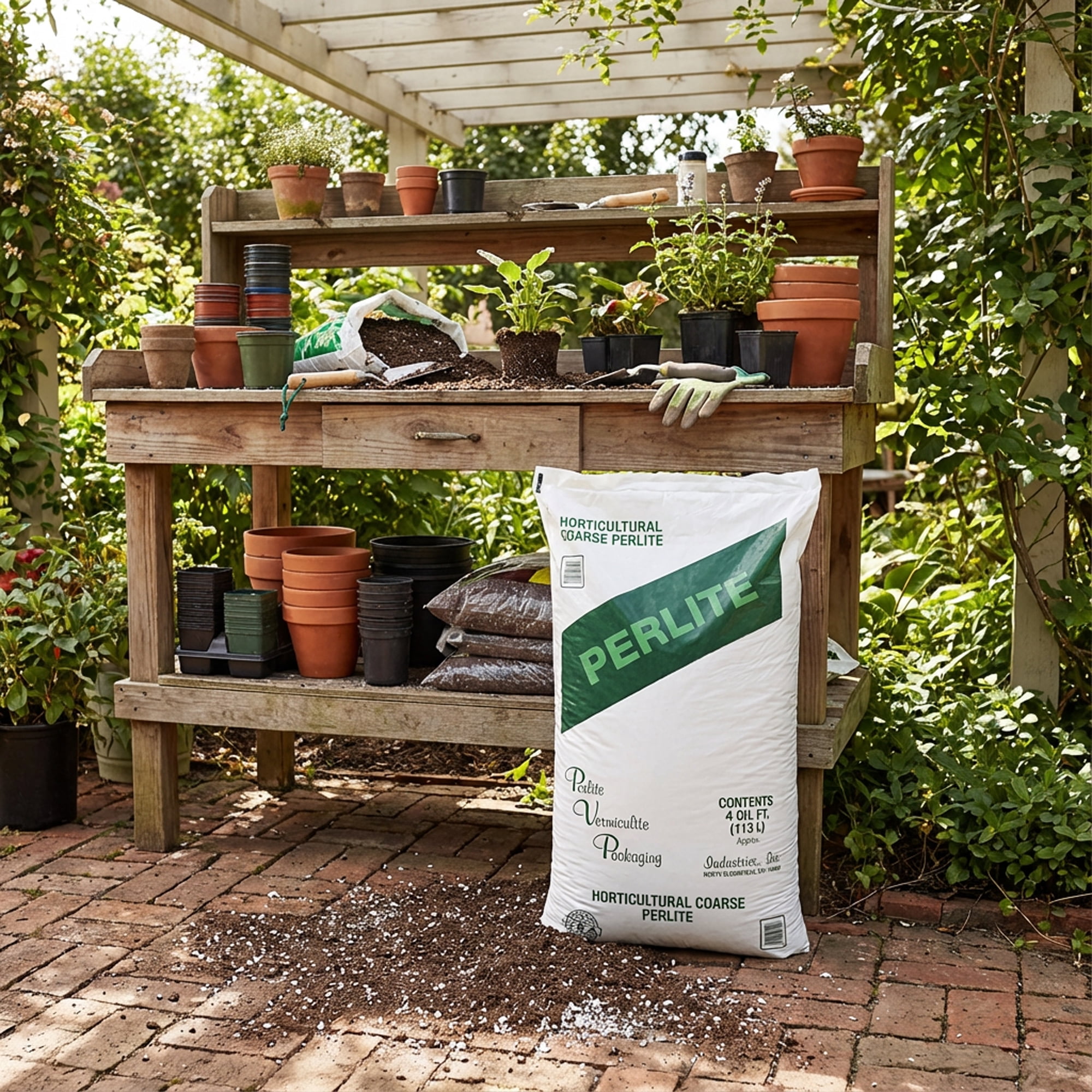 PVP Industries Organic Coarse Perlite for Garden Planting and Soil Mix, 120 Qt, 4 Cu Ft