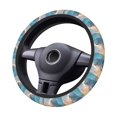 thumbnail image 3 of KLL Car Steering Wheel Cover, Universal 15 inch, Soft Elastic and Comfortable,Car Accessories Decorations-Cute Cloud Cat, 3 of 7