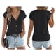 thumbnail image 3 of Suéter Tipo Cárdigan de Corta con Botones y Cuello en V para Mujer, Chaleco de Punto . Negro XL, 3 of 7