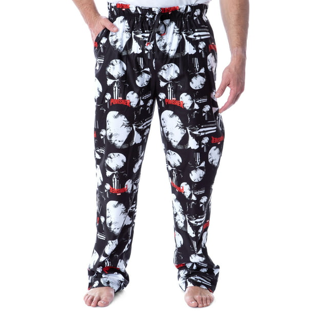 Marvel Men's The Punisher Faded Skull Logo Loungewear Sleep Pajama ...