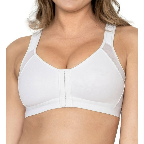 Women's Leonisa 011473 Posture Corrector Back Support Wireless Bra (White 34D)
