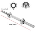 thumbnail image 2 of 20" Soild Stainless Steel Heavy Chrome Dumbbell Bars for Exercise Spinlock Collars Weight Lifting Standard Adjustable Chrome Threaded Dumbbell Handles - 1Pair, 2 of 8