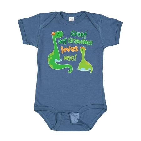 

Inktastic My Great Grandma Loves Me Gift Baby Boy Bodysuit