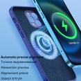 thumbnail image 4 of para Magsafe carga inalámbrica magnética funda movil para apple iphone 11 12 13 14 Pro Max Mini XR X XS Max 8 7 14 Plus SE 2020 carcasa trasera de silicona líquida, 4 of 4