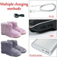 thumbnail image 5 of Calentadores de pies eléctricos USB Zapatos con calefacción Hombres Mujeres Felpa Suave Zapatillas de invierno con calefacción Botas cálidas y cómodas con calefacción para interiores Oficina Uso en el hogar,Rosado Kuyhfg Bienvenido a Kuyhfg, 5 of 5