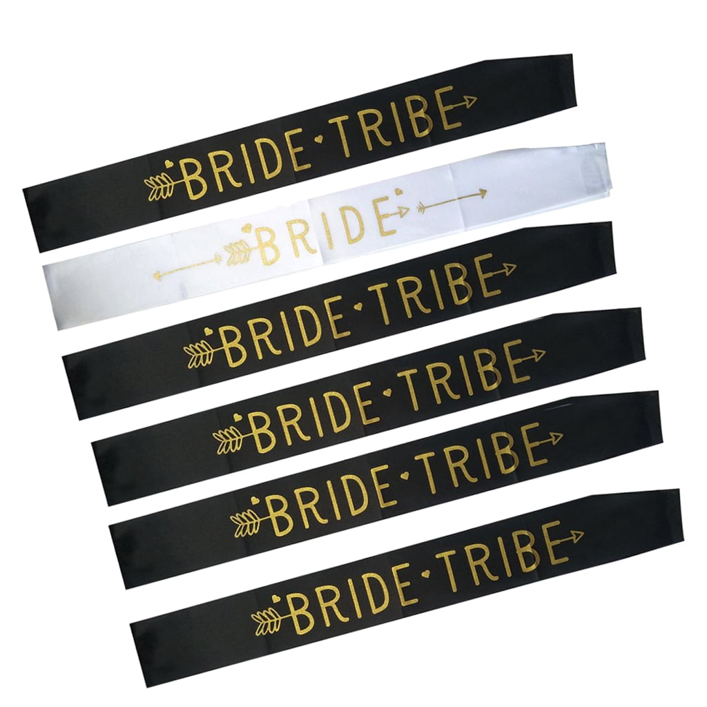 18x Bride Tribe Sash Hen Do Night Party Bridal Shower Party Fancy Dress Up 