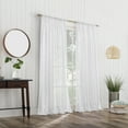 thumbnail image 2 of No. 918 Tina Geometric Clipped Semi-Sheer Rod Pocket Curtain Panel, 50"x84", White, 2 of 5