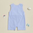 thumbnail image 5 of Baby Onesies Boy Cartoon Embroidery Print Sleeveless Romper Jumpsuit Newborn Summer Overall Outfit, 5 of 8