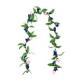 thumbnail image 2 of Plastic Spring Style Tulips Vines, Artificial Flower Wreath With Flexible Branches, for Indoor and Outdoor Decorations, Blue, 2 of 6