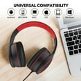 thumbnail image 4 of RORSOU R10 On-Ear Headphones with Microphone, Lightweight Folding Stereo Bass Headphones with 1.5M No-Tangle Cord,, 4 of 7