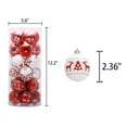 thumbnail image 3 of Fufafayo under $5 30PCS Christmas Balls Ornaments, Shatterproof Holiday Bulbs Festive Wedding Hanging Ornaments Christmas Tree Decoration, Red & White, 3 of 9