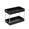 thumbnail image 1 of Labymos Chariot de Rangement Utilitaire à 2 Niveaux sur Roulettes Chariot Mobile Chariot de Rangement Gain de Place avec Roue pour Salle de Bain Cuisine, 1 of 8