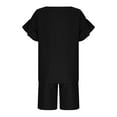 thumbnail image 4 of snilers Girls Summer Outfits 2 Piece Clothes Cute Ruffle Sleeve T Shirt and Shorts Athletic Short Sets Loose Fitted Clothing Sets 4-15 Years, 4 of 8