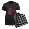 thumbnail image 5 of CafePress - Three Big Lips Women's Dark Pajamas - Women's Short Sleeve Print T-Shirt and Pants Dark Cotton Pajama Set, 5 of 7