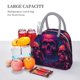 thumbnail image 5 of Balery Purple-Red Skull Bolsa de Almuerzo para Mujeres, Caja de Almuerzo, Bolsa de Almuerzo Pequeña Impermeable, Tote de Almuerzo Reutilizable con Gran Capacidad, 5 of 6
