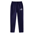thumbnail image 3 of Fengqque Men Casual Drawstring Elastic Waist Straight Leg Solid Color Loose Fit Sweatpants with Pockets Loose Pants for Men Gym Navy S(S), 3 of 3