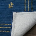 thumbnail image 4 of Safavieh Himalaya Calanthia Bordered Wool Area Rug, Blue/Multi, 6' x 6' Square, 4 of 8