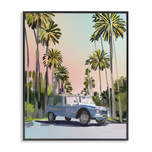 Stupell Industries Tropical Fashion Brand Tropical Truck Black Framed Giclee Art, 11 x 14, by Amelia Noyes
