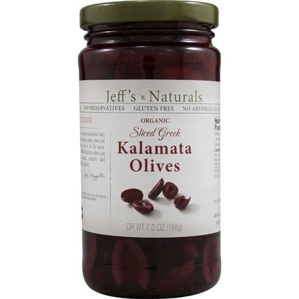 Jeff's Naturals Organic Kalamata Olives 7 oz Vegan