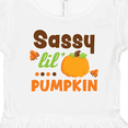 thumbnail image 4 of Inktastic Thanksgiving Sassy Lil Pumpkin with Fall Leaves Girls Toddler Dress, 4 of 5