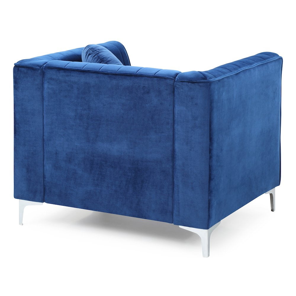 Glory Furniture Delray Accent Chair in Navy Blue Color