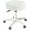 White, variant on WXJHL Small Chair Round Rolling Stool with Wheels PU Leather Height Adjustable Swivel Drafting Work SPA Salon Stools Home Office Chair(White)