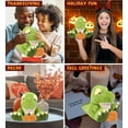 thumbnail image 4 of DolliBu Eco Friendly Super Soft T-Rex Dinosaur Stuffed Animal with Pumpkin Decor - Pumpkin Plush Animal for Fall, Halloween and Thanksgiving, Pumpkin Toy for Baby, Kids, Adults - 9 Inches, 4 of 6