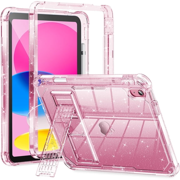 Sparkling Clear Anti-Drop Case with Stand for iPad 10th/11th Gen