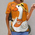 thumbnail image 6 of Duck Floral Sweater T Shirts Basic T-Shirt Short Sleeve Ladies Tee Shirt Summer Graphic Clothing, 6 of 6