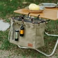 thumbnail image 5 of Camping Table Side Storage Bag Multifunctional Folding Canvas Bag with Hook Outdoor Picnic Desk Cookware Hanging Large Capacity, 5 of 7