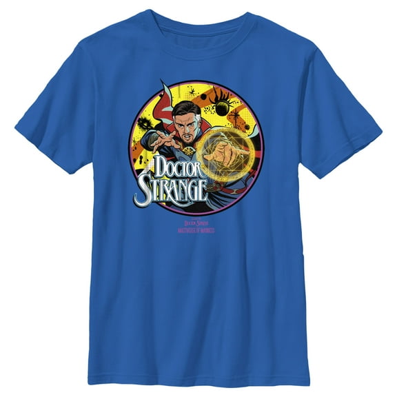 Boy's Marvel Doctor Strange in the Multiverse of Madness Strange Comic  Graphic Tee Royal Blue Small