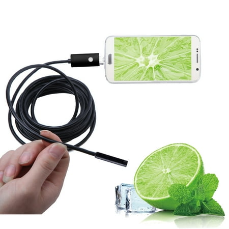 16ft 8mm USB Endoscope 6-LEDs Adjustable Brightness Waterproof Borescope 2.0MP HD Camera Scope for Android Phone Laptop