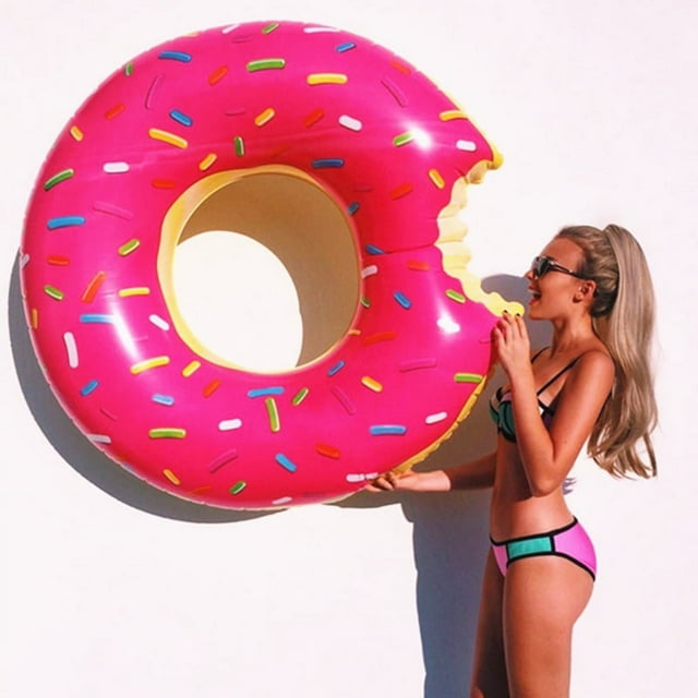 Flotadores de piscina de donas Piscina de donas Piscina de tubos de donas Inflables de donas de piscina Anillo de donas de tubo interior de donas Anillo de natación de donas para piscina de