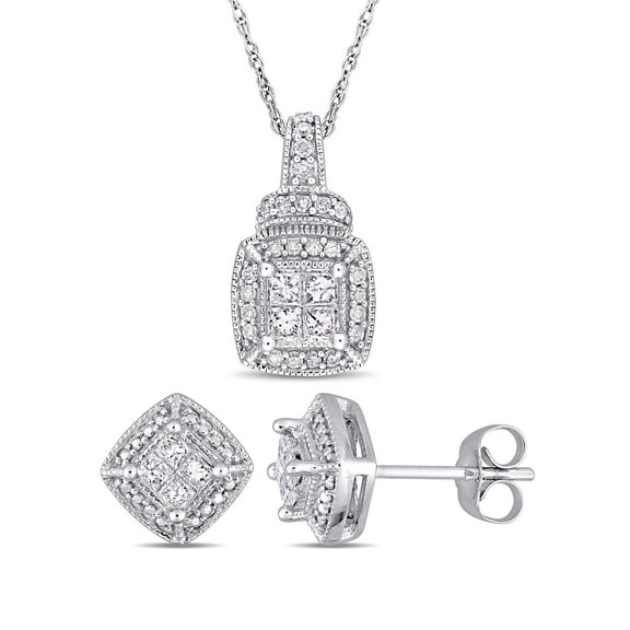 Everly Women's Diamond 10k White Gold Jewelry Set