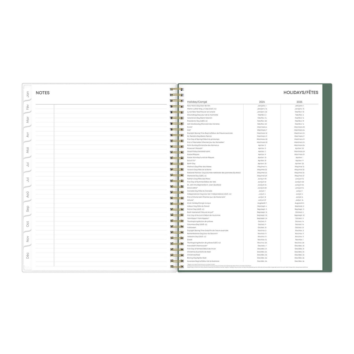 2024 Weekly Monthly Planner, 8.5x11, Blue Sky, Monroe Light
