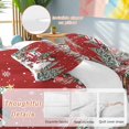 thumbnail image 2 of Christmas Truck Snowman Comforter Set Queen Size, Xmas Ball Snowflakes Animal Red Soft Bedding Set for Man Woman, 4 Pieces Duvet Cover Set with Fitted Sheet, 2 Pillowcases, 2 of 9