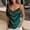 Army Green, variant on Women Silk Satin Camisole Top Sleeveless Spaghetti Strap Lace Trim Cami Top Tank Top Streewear White