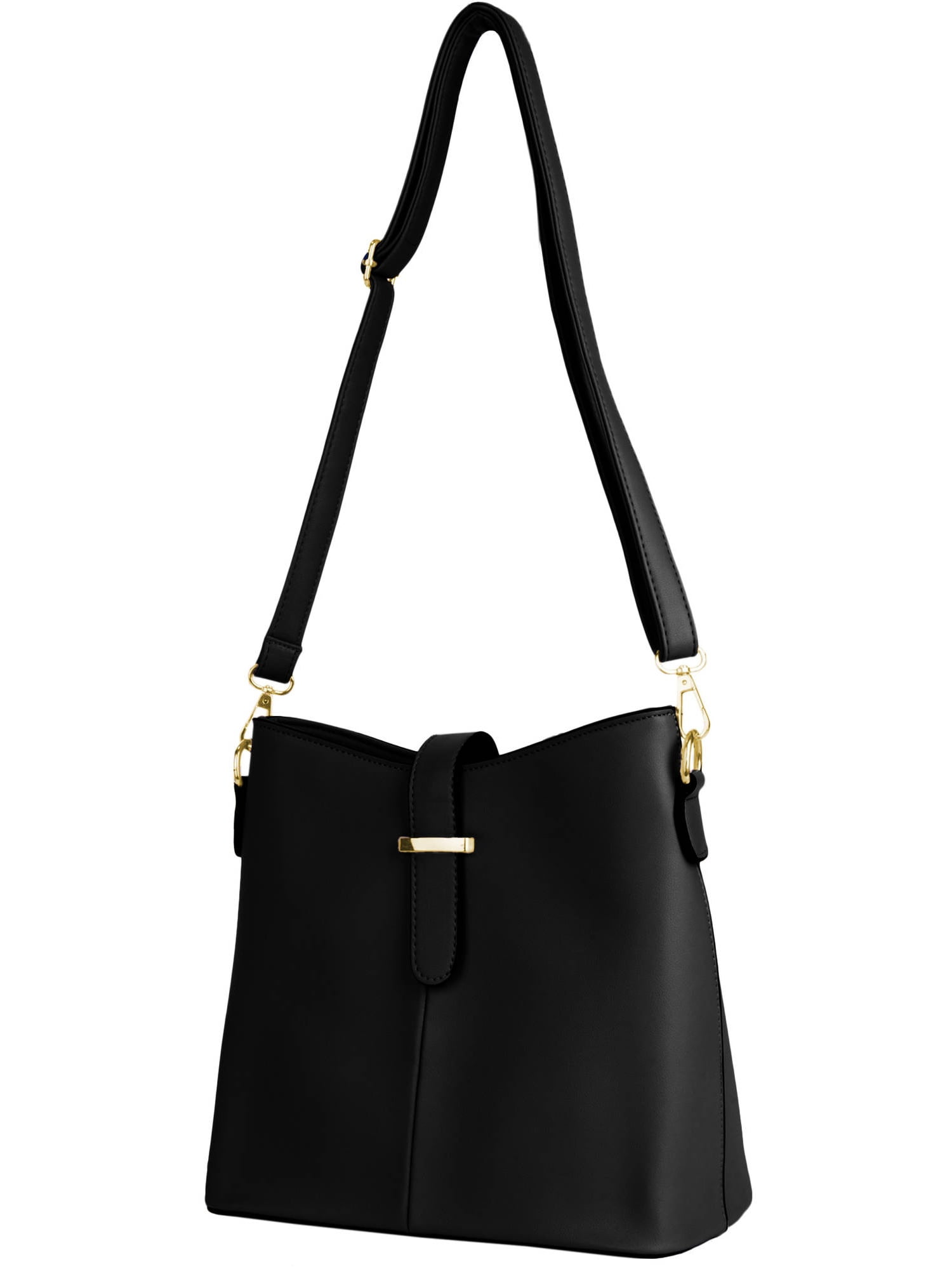 Women's Serena Leatherette Buckle Shoulder Bag