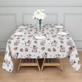 thumbnail image 3 of White Cow Strawberry Heart Pattern Square Tablecloth,Waterproof Square Table Cover,Wipeable Spillproof Washable Table Cover for Home Kitchen Party Decor 52"x52"(132x132cm), 3 of 6