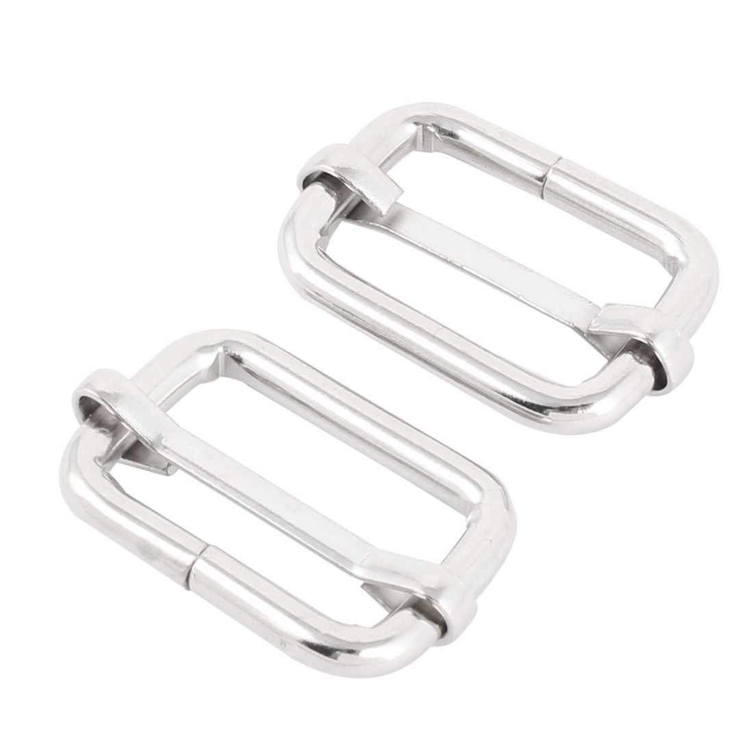 Backpack Metal Rectangle Strap Belt Glide Buckle Fastener Silver Tone 6