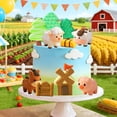 thumbnail image 3 of Farm-Themed Cake Decoration Set - Cute Animals And Rustic Elements Suitable For Birthday Parties  Family Gatherings And Outdoor Picnics, 3 of 7
