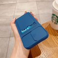 thumbnail image 3 of Wallet Phone Case Compatible with iPhone 11 Pro Max, Handmade Purse Protective Business Style Hard Case Cover with Slide Camera Lens Protector (Blue, iPhone 11 Pro Max), 3 of 14