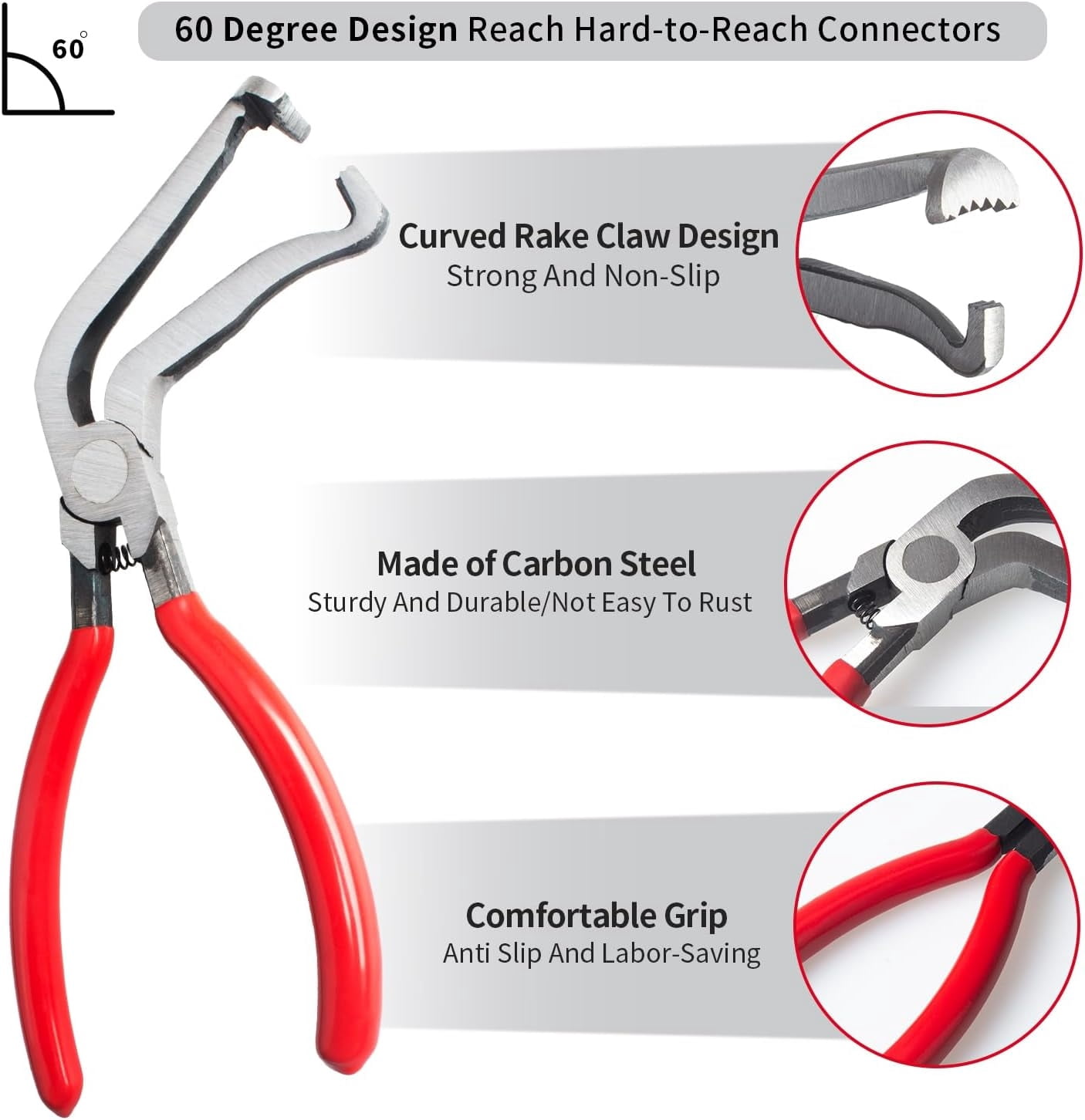 3 PCS Electrical Disconnect Pliers for Cars, Electrical Connector Separator Tool and Automotive Electrical Connector Pliers