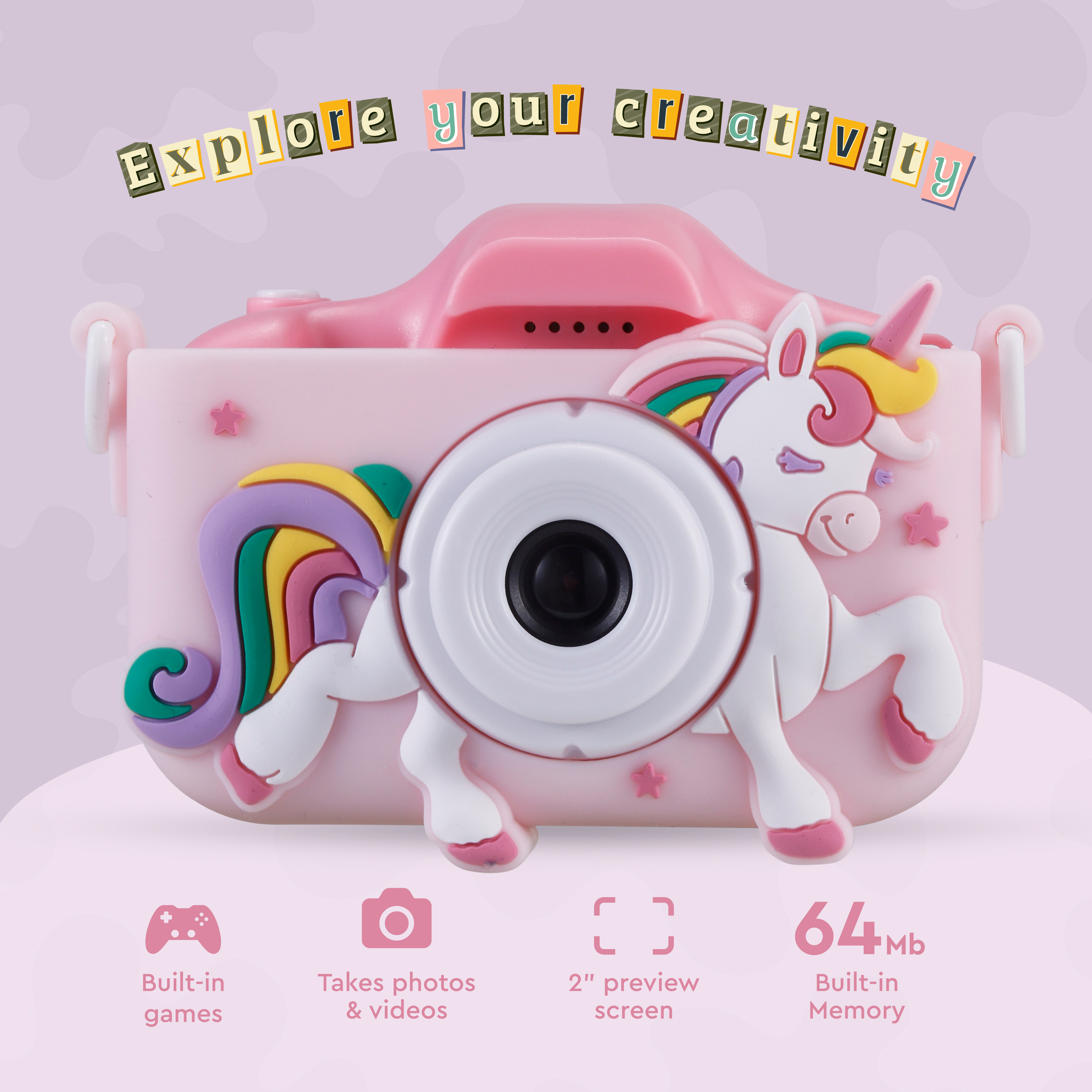 Vivitar Kidzcam Unicorn Digital Camera, Pink photo 8